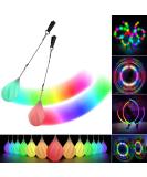 LED POI Balls Set - Beginner & Professional Juggling with Rainbow Colors & Strobe Effect | Premium Light POI Balls for Kids & Adults - Buy Online on SooperMarket.com