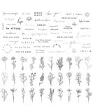 TATUWST Realistic Temporary Tattoos - 60 Sheets Tiny Small Removable Tattoos, 30 Pcs Inspirational Quotes Words Tattoos, 30 Pcs Wild Flower Ink Line Botanical Floral Leaf Tattoo Stickers for Women - Buy Online on SooperMarket.com