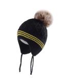LANGZHEN Toddler Winter Hat with Earflap and Fleece Lining for Boys and Girls 2-4 Years - Black-Pompon - Buy Online on SooperMarket.com