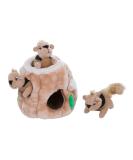 Outward Hound Hide-A-Squirrel Puzzle - Plush Dog Toy for Dogs - Small Brown - Interactive Fun for Your Pet - Buy Online on SooperMarket.com