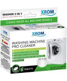 XROM Natural Washer Cleaner 3 in 1 Formula - Removes Odors, Limescale & Detergent Build-Up, Removes Hard Water Stains, For Front and Top Load, 6 Ct (Original) - Buy Online on SooperMarket.com