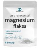 Unscented Magnesium Flakes 10lbs | Pure Magnesium Chloride | Natural Epsom Salt Substitute for Foot Soak & Bath | Hydrates Skin & Promotes Relaxation - Buy Online on SooperMarket.com