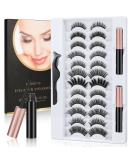URAQT Magnetic Eyelashes with Eyeliner  12 Pairs Natural Look False Magnetic Eyelashes  Reusable Fake Eye Lashes for Makeup Eyelashes Extension 12 Pairs Magnetic Eyelashes - Buy Online on SooperMarket.com