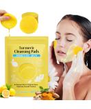 Turmeric Cleansing Pads for Oily & Sensitive Skin | 60PCS Gentle Pads to Combat Acne Blemishes & Dullness | Balance Skin Oil - Buy Online on SooperMarket.com