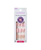 KISS imPRESS No Glue Mani Press-On Nails - Light Pink Squoval Petite Size 30 Nails + Accessories - Shop Internationally - Buy Online on SooperMarket.com