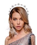 Formery Star Goddess Rhinestone Halo Crown Headband - Silver Hair Accessory for Women and Girls - Buy Online on SooperMarket.com