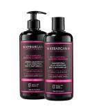 Kerargan Ultra Repairing Keratin Shampoo & Conditioner Duo - Strengthen & Smooth Damaged Hair - Sulfate-Free Non-GMO Silicone-Free - 2x16.9 Fl oz - Buy Online on SooperMarket.com