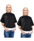 2 Pcs Waterproof Makeup & Hair Cape Set - Salon Barber Bib for Hair Dye & Styling in Black - Buy Online on SooperMarket.com