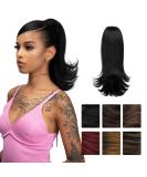 YUMOREAL Black Drawstring Ponytail Extension for Black Women Girls 14 Inch Curly Fake Pony Tail Hair Extensions Synthetic Heat Resistant Fiber Hair Pieces 1B 1B(Natural Black) - Buy Online on SooperMarket.com