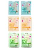 Derma V10 Foot Pack Mask (6 Pack) Deep Moisturising (Tea Tree & Peppermint Honey & Almond Argan Oil) - Buy Online on SooperMarket.com