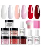 Honey Joy Dip Powder Nail Kit - 6 Color Set with Base & Top Coat, Activator, Brush, File - No Lamp Needed - Dip-9pcs-01 - Buy Online on SooperMarket.com