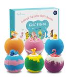 Aofmee Handmade Natural Bath Bombs for Kids with Surprise Inside - Shea Cocoa Butter Moisturize - Spa Fizzies Bath Bomb Kit - Perfect Birthday or Holiday Gift for Women, Girls, Boys - 6 Cute Bath Bombs - Buy Online on SooperMarket.com
