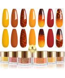 Lavender Violets 14g x 6 Colors Acrylic Dip Powder Set - Winter Colours Nail Art Manicure with Glitter J206 Amber - Buy Online on SooperMarket.com