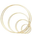 8 Pack Large Metal Floral Hoop Wreath Macrame Rings - Gold (6, 8, 10, 12) for Wedding Decor & DIY Crafts - Buy Online on SooperMarket.com
