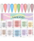 Saviland 10 Colors Acrylic Powder Set - Professional Nail Kit for Acrylic Nails Extension - No Lamp Needed - Spring Sunshine Collection - Buy Online on SooperMarket.com