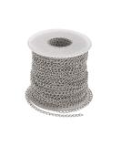 Pandahall 82 Feet/25M Soldered 304 Stainless Steel Curb Chains 4x3x0.6mm Stainless Steel Color Plated for Jewelry Making 0Chains- 4x3x0.6mm- 82 feet - Buy Online on SooperMarket.com