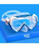 Kids Anti-Fog Snorkel Swim Mask with Nose Cover - Blue | Ideal for Snorkeling, Diving, Swimming - Buy Online on SooperMarket.com