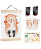 Togou2s Baby Footprint & Handprint Set - 2pcs Baby Stamp Cushion for Baby Shower Gift (0-6 Months) - Non-Contact Color Prints - Ideal Kinderzimmer Decoration - Buy Online on SooperMarket.com