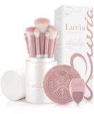 Buy Luvia Prime Vegan Pro-Candy Make-Up Brush Set | 7 Brushes Storage Blender Sponge & Cleaning Mat - Perlmutt & Perl-Rosa - Buy Online on SooperMarket.com