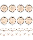 8-Pack Bridal Party Makeup Mirrors and Bracelets Set - Bride to Be Mirror, 7 Bride Tribe Mirrors, Bridesmaid Love Knot Bracelets for Bachelorette Party - Champagne - Buy Online on SooperMarket.com