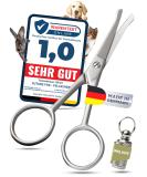 Future Fox fur scissors from Solingen incl.Address trailer Made in Germany Pfot scissors with one -sided micro toothing curved cutting surface and rounded tip for grooming (10.5cm) - Buy Online on SooperMarket.com