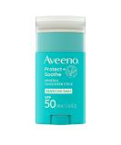 Aveeno Protect + Soothe Mineral Sunscreen Stick for Sensitive Skin with Broad Spectrum SPF 50, Water-Resistant Face & Body Sunscreen with Zinc Oxide & Oat, Fragrance-Free, Travel Size, 1.5 oz - Buy Online on SooperMarket.com