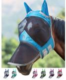 Harrison Howard Caremaster Pro Luminous Horse Fly Mask - Large Eye Space Long Nose & Ears UV Protection for Horses - 1 Pack - Buy Online on SooperMarket.com