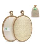 2 Pack Natural Loofah Body Scrubber | Eco-Friendly Exfoliating Shower Sponge for Women and Men - Buy Online on SooperMarket.com
