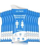 DIBBATU Urine Bag,12 PCS 800ML Disposable Urinal Bag for Travel, Emergency Portable Pee Bag and Vomit Bags, Unisex Urinal Bag as Toilet Bag Suitable for Camping, Traffic Jams, Pregnant, Patient, Kids Blue-12 - Buy Online on SooperMarket.com