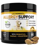 PetHonesty Dog Allergy Relief Chews, Omega 3 Salmon Fish Oil Probiotic Supplement for Anti-Itch, Hot Spots, and Seasonal Allergies (Salmon) - Buy Online on SooperMarket.com