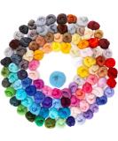 Habbi 100 Colors Needle Felting Wool - Fibre Wool Roving for DIY Craft Materials, Needle Felt Roving for Spinning Blending Custom Colors - Buy Online on SooperMarket.com