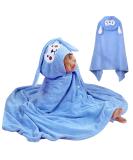 Funmo Baby Hooded Towel 70x140 cm - Soft Super Absorbent Bath Towel for Kids (0-5 Years) - Cute Blue Design - Buy Online on SooperMarket.com