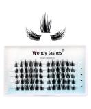 Individual C Curl Cluster Lashes 0.07mm 13mm - Soft & Reusable DIY Lash Extensions | Wispy Wide Stem Eyelash Clusters - FD-D33-0.07-C-13 - Buy Online on SooperMarket.com