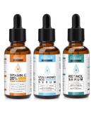 Age Defying Serum 3 Pack Vitamin C Serum Retinol Serum and Hyaluronic Acid Serum - Boost Skin Collagen Hydrate & Plump Skin Anti Aging & Wrinkle Facial Serum - Buy Online on SooperMarket.com