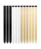12 Pcs Colored Hair Extensions Colorful Clip in Hair Extensions 22 inch Synthetic Straight Hair Extensions for Kids Girls Women Neutral - Buy Online on SooperMarket.com