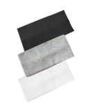 8cm Wide Black Headband for Women White Gray Stretchy Jersey Hair Band for Yoga Makeup Running (black+white+light gray) - Buy Online on SooperMarket.com