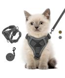 VavoPaw Cat Harness and Leash Set for Walking Adjustable Kitten Vest Harness with Reflective Strip Breathable Mesh Escape Proof Soft Pet Safety Vest for Cats Kittens Puppies S Grey Small Gray - Buy Online on SooperMarket.com