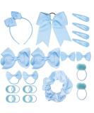 45Pcs Sky Blue School Girls Hair Accessories Kit Sky Blue Bow Headband Hair Clips Ponytail Holder Bow Hair Barrettes Hair Accessories for Girl Birthday Gift - Buy Online on SooperMarket.com