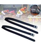 DASNTERED Spur Strap 2 Pcs PU Leather Horse Riding Straps with Adjustable Buckle Riding Sports Accessories black - Buy Online on SooperMarket.com