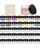 2oz Plastic Jars with Lids 36PCS - Clear Cosmetic Slime Containers for Travel - Leak Proof Sample Pots for Lotion, Cream, Acrylic Powder, Lip Scrubs - Buy Online on SooperMarket.com