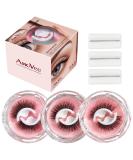 AmoVee Self Adhesive Eyelashes Eyelashes Fluffy Natural Look No Glue Needed Reusable False Lashes Easy put on (Pack of 3 Pairs) - Buy Online on SooperMarket.com