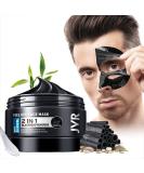 JVR Blackhead Remover Mask for Men Bamboo Charcoal Peel Off Black Mask Purifying & Deep Cleansing for All Skin Types 120g Peel off mask - Buy Online on SooperMarket.com