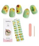 Kalolary Gel Nail Polish Strips Nail Gel Art Sticker Waterproof Full Nail Wraps Decal Sets with Nail File and Stick for Women Girls Nail Art Decor (UV/LED Lamp Required) (Sunflower Green) - Buy Online on SooperMarket.com