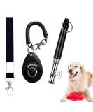 Professional Dog Whistle and Dog Clicker Set Supersonic Dog Training Whistle for Recall with Black Lanyard Adjustable Frequency Puppy Clickers for Training Stop Barking Pet Obedience(2 Pieces) - Buy Online on SooperMarket.com