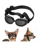 Lewondr Dog Sunglasses Small Breed Dogs Goggles UV Protection,Goggles for Small Dogs Eye Wear Protection with Adjustable Strap Windproof Anti-Fog Sunglasses for Small Dogs Doggy Doggie Glasses,Black - Buy Online on SooperMarket.com