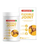 Vetzyme Flexible Joint Supplements for Dogs (90 Tablets) - Hip and Joint Care with Glucosamine Tasty Chicken Flavour - Buy Online on SooperMarket.com