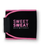 Sweet Sweat Waist Trimmer, by Sports Research - Sweat Band Increases Stomach Temp to Cut Water Weight Medium Black/Pink - Buy Online on SooperMarket.com