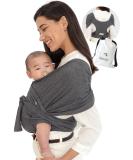 Konny Baby Carrier Original Elastech - Custom Fit Carrier Hassle-Free Easy to Wear Infant Sling Wrap Perfect for Newborn Babies up to 44 lbs Toddlers (Charcoal 3XL) 3XL 01Elastech-Charcoal - Buy Online on SooperMarket.com