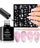 Buy Beetles 5D Nail Art Stickers & Gel Top Coat - Elegant Flower Designs for Gorgeous Manicures | International Shipping - Buy Online on SooperMarket.com