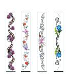 4PCS Waterproof Temporary Belly Button Tattoo Stickers - Butterfly & Flower Design for Women, Girls, and Teens - Buy Online on SooperMarket.com